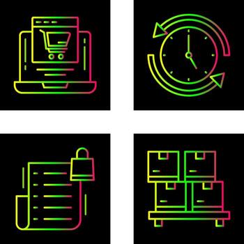 Add to Cart and Run time Icon vector