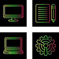 Monitor and Note Icon vector