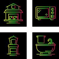 Warehouse and Microwave Icon vector