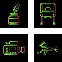 Inkwell and Exibit Icon vector