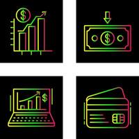 Chart Up and Money Down Icon vector