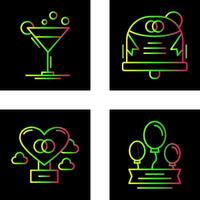 Coktail and Wedding Icon vector
