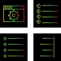 settings and numbered lists Icon vector