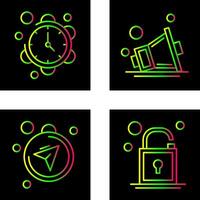 Clock and Speaker Icon vector