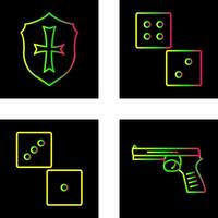 Dice and Shield Icon vector