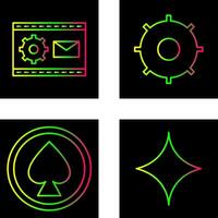 Blogging Service and Setting Icon vector