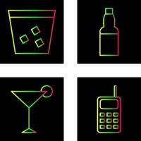 double shot and craft beer Icon vector