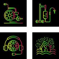 Wheel Chair and Intravenous Icon vector