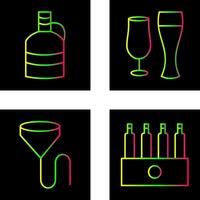 moon shine and beer glasses Icon vector