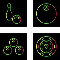 Bowling and Eight Ball Icon vector