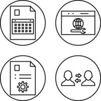 content planning and web support Icon vector