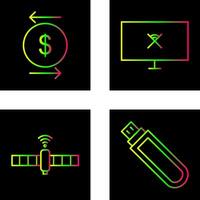 transaction and disconnected network Icon vector