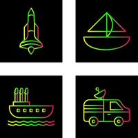 Rocket and Small Yacht Icon vector