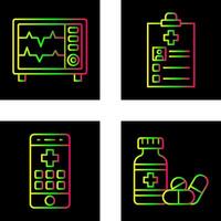 Heart Rate Moniter and Record Icon vector