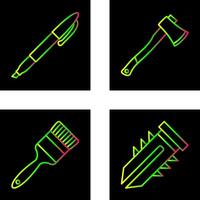 Marker and Axe Icon vector