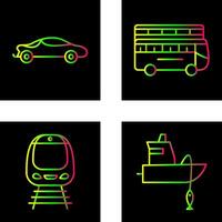 Sports Car and Double Icon vector