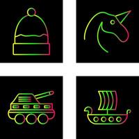 Warm Cap and Unicorn Icon vector