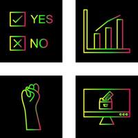 Yes No Option and Statistics Icon vector