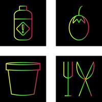 Vegetable plant and Pesticide Icon vector