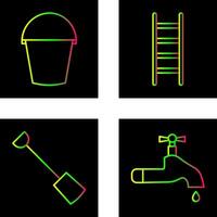 Water Bucket and Ladder Icon vector