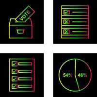 Casting Vote and Ballot Paper Icon vector