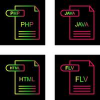 PHP and Java Icon vector