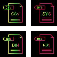 CSV and SYS Icon vector