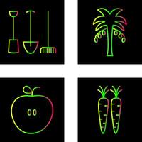 Gardening Tools and Palm tree Icon vector
