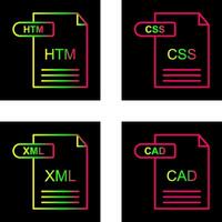HTM and CSS Icon vector