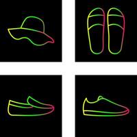 Hat and Slippers Icon vector