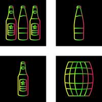 Beer Bottles and alcohol Icon vector