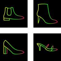 Men Boots and high heels Icon vector