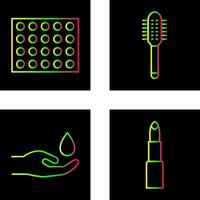Colored Palette and Comb Icon vector