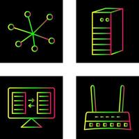 Internet and Server Network Icon vector