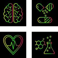 Brain and Capsule Icon vector