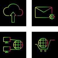 Upload to Cloud and Message Settings Icon vector