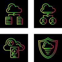 archivo y nube icono vector