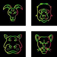 Goat and Gorilla Icon vector