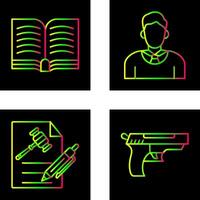 Book and Judge Icon vector