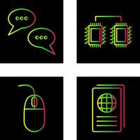 Conversation Bubbles and Processors Connected Icon vector