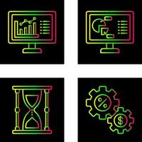 Graph and Pie Chart Icon vector