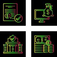 Paid and Online Loan Icon vector