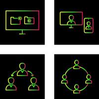 call and corrupted data Icon vector