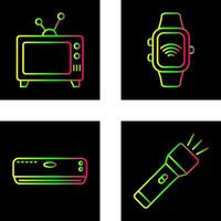 Television and Smart Watch Icon vector