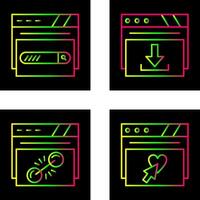 Search Bar and Download Icon vector