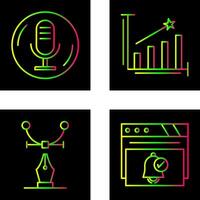 Microphone and Line Bars Icon vector