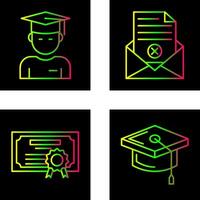 Graduate Student and Rejection Of A Letter Icon vector