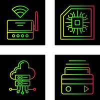 Wifi Router and Chip Icon vector