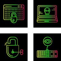 Hacking and Laptop Icon vector