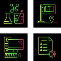 Sign Board and Chemistry Icon vector